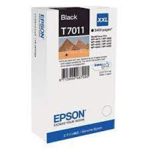 Epson T7011 Extra High Yield Black Original Ink Cartridge C13T70114010 (3400 Pages) for Epson WorkForce Pro WP-4015DN, WP-4020, WP-4025DW, WP-4095DN, WP-4515DN, WP-4525DNF, WP-4530, WP-4535DNF, WP-4540, WP-4595DNF